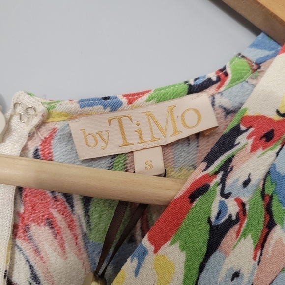 ByTiMo Abstract Floral Short Sleeve Mini Dress - Picture 9 of 11